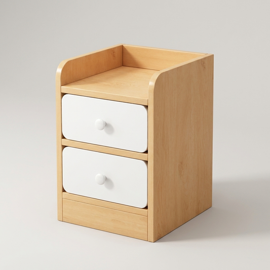 Narrow bedside table - front angle