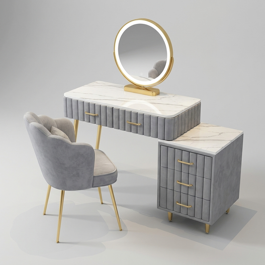 Dressing table with mirror - front angle