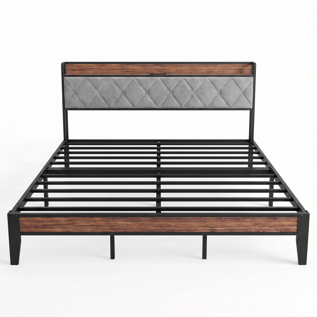 Thorne metal bed frame - front view