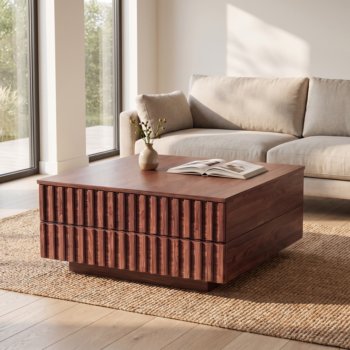 Brekk square coffee table - lifestyle living room