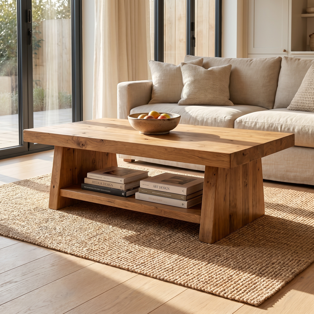 Corva two-tier coffee table - lifestyle living room