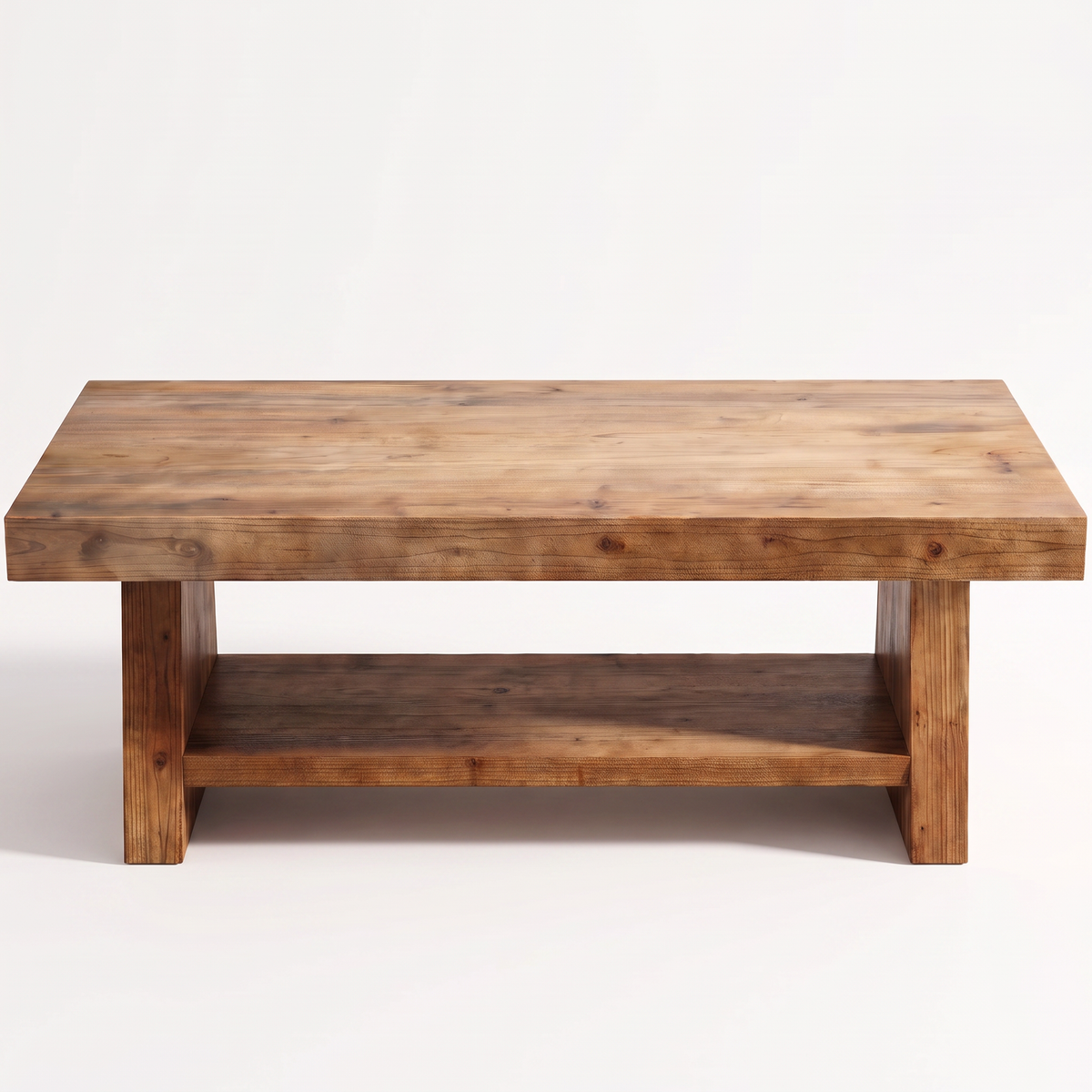 Corva two-tier coffee table - front view