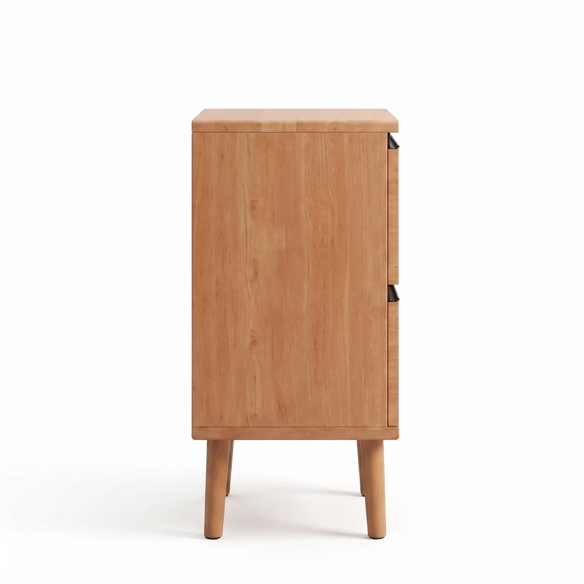 Alvorum Birk narrow oak storage cabinet side profile view