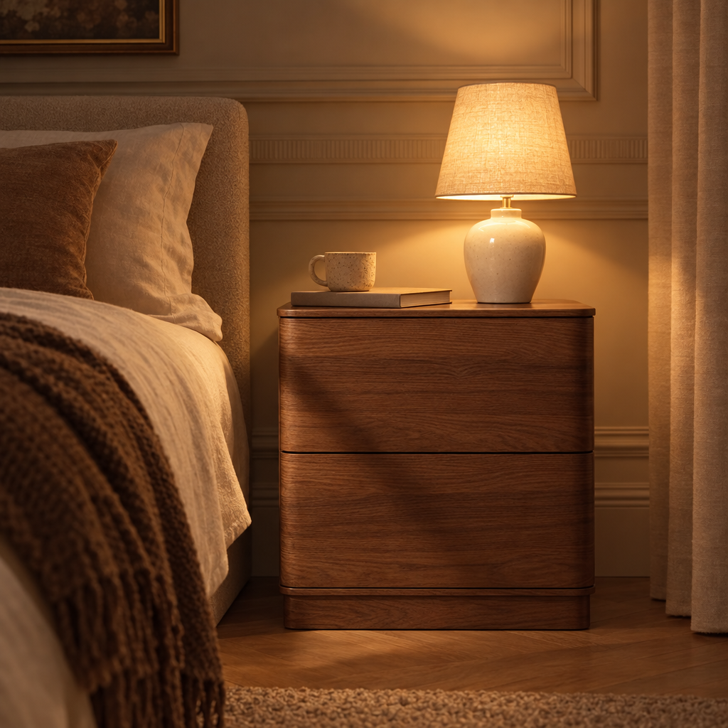 Tova nightstands set of 2 - lifestyle evening