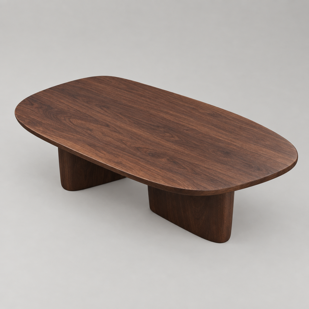 Isla low coffee table - overhead view