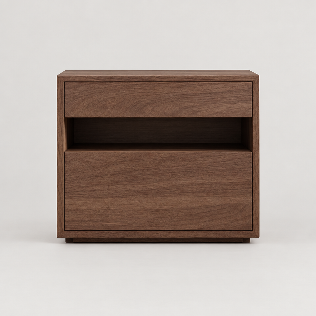 Stig cube nightstand - front view