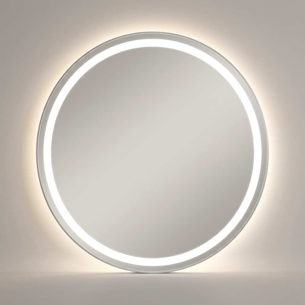 Luna LED mirror - front view