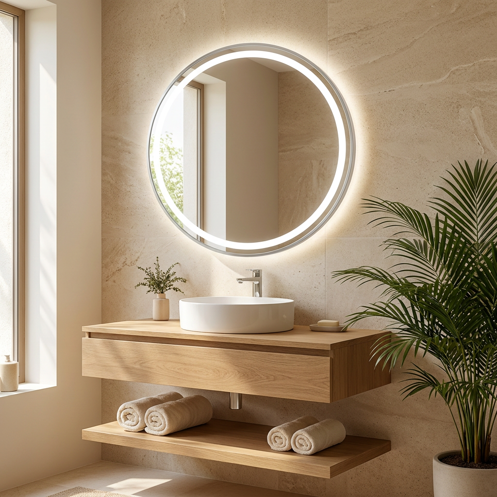 Luna LED mirror - lifestyle
