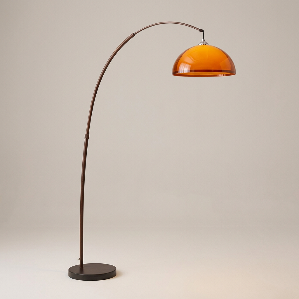 Amber arc floor lamp - front view