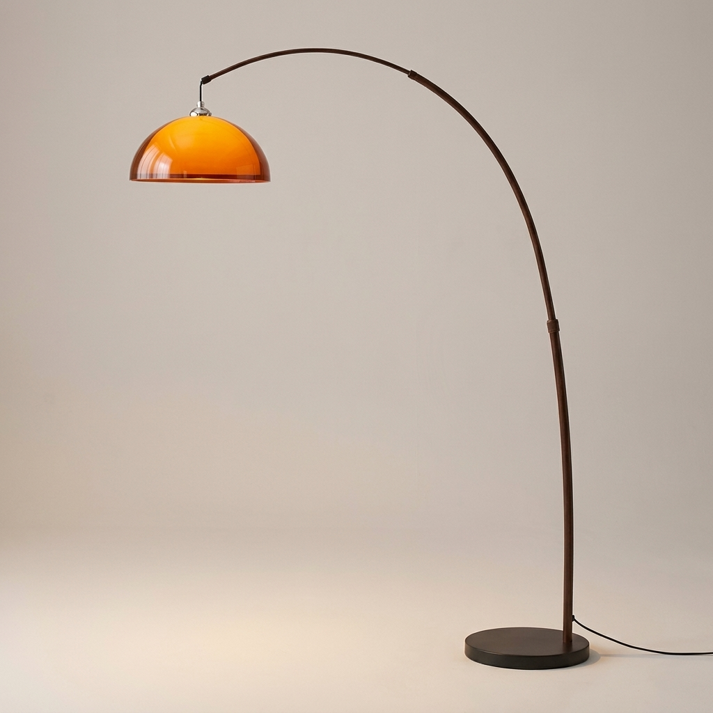 Amber arc floor lamp - side profile