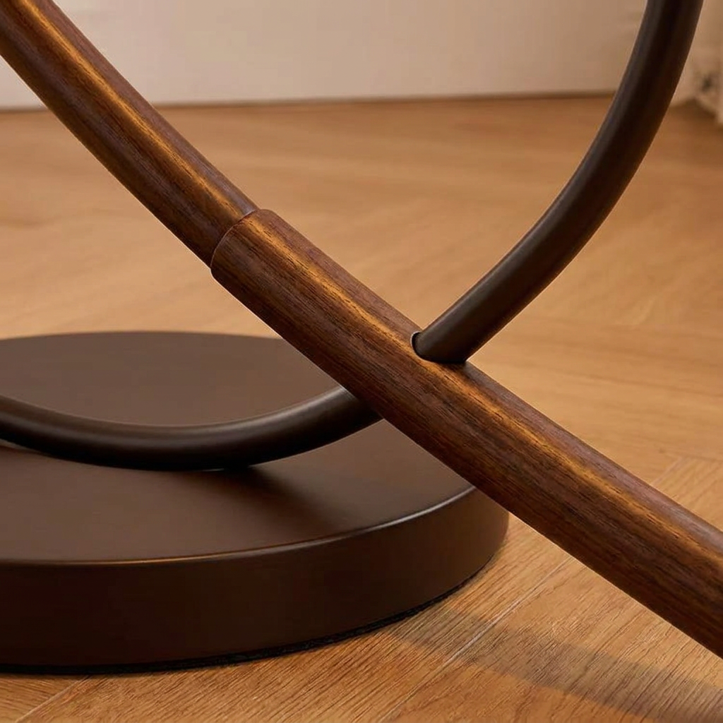 Amber arc floor lamp - detail close-up