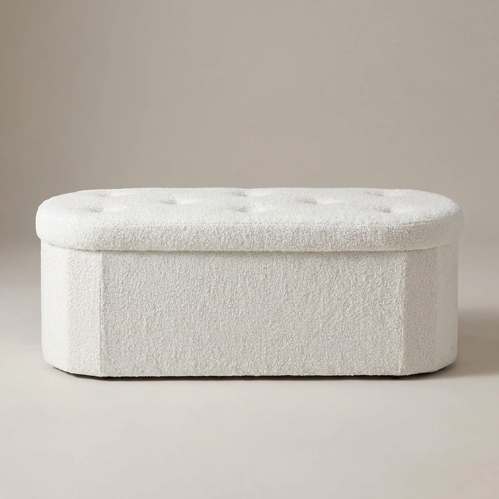 Oona storage ottoman - front view