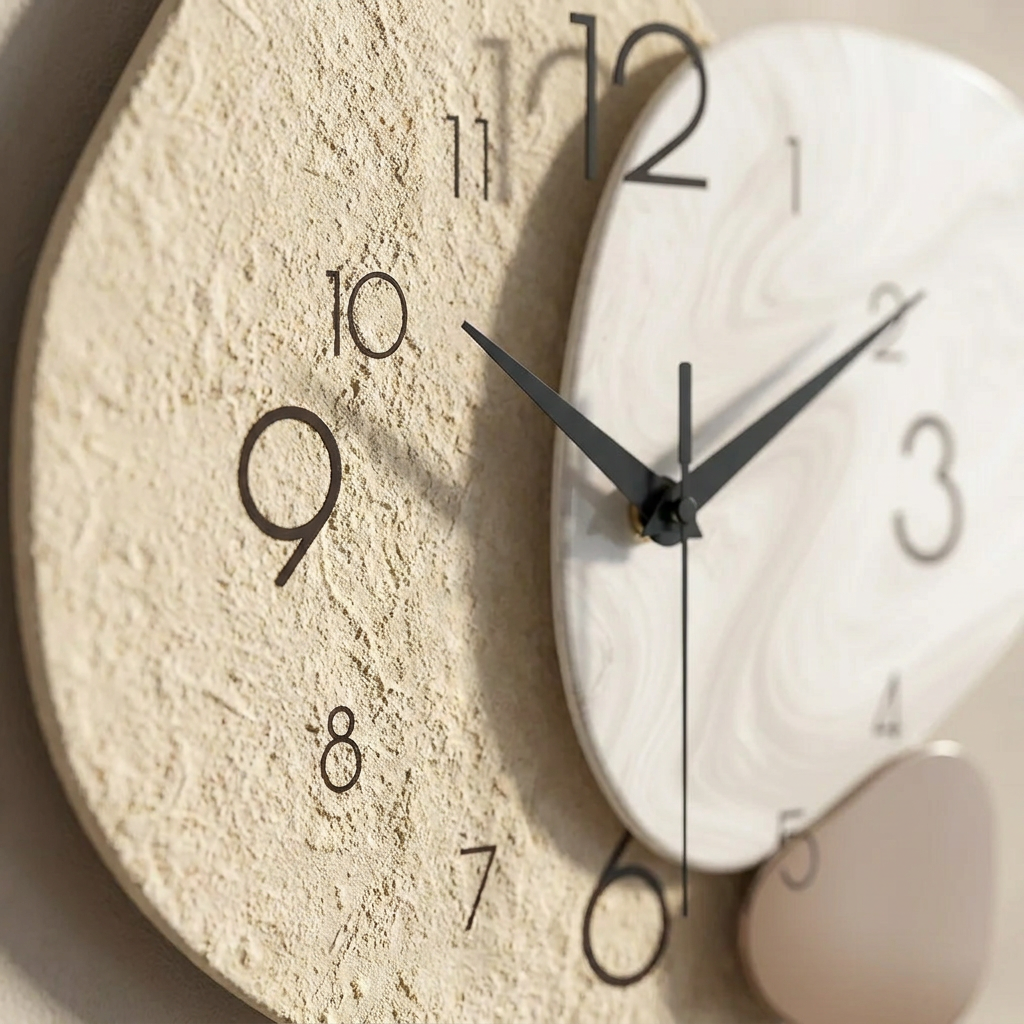 Pebble wall clock - detail