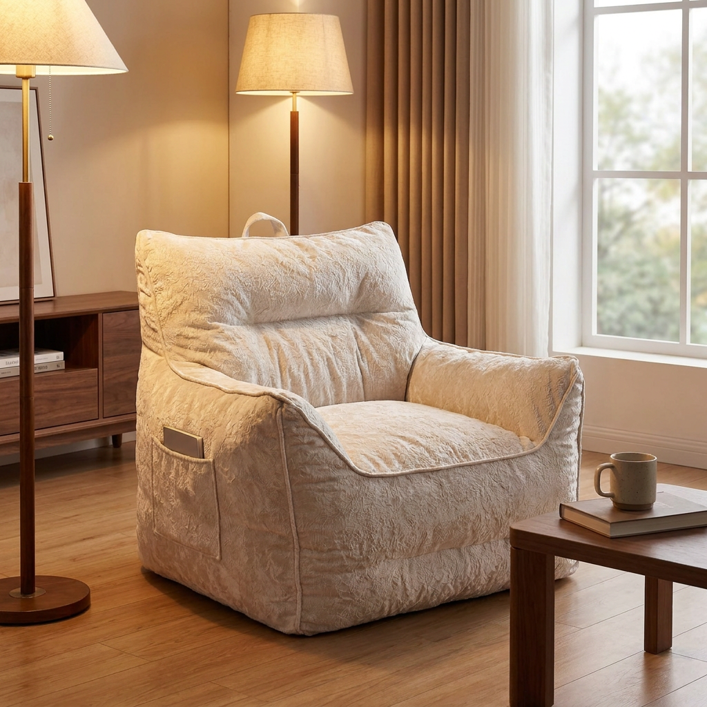 Snug bean bag chair - lifestyle evening