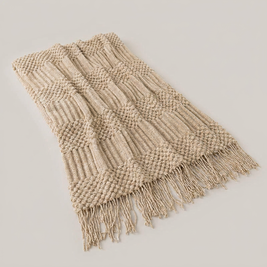 Brae throw blanket - overhead view