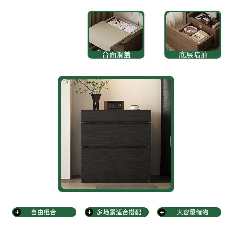 Vault Wooden Hidden-Compartment Bedside Cabinet
