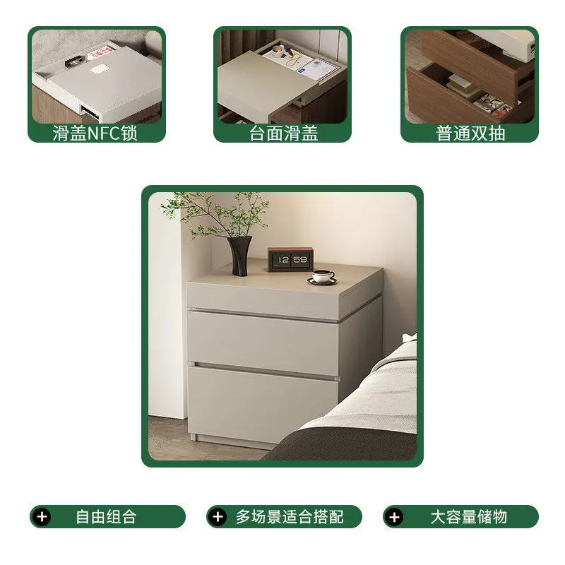 Vault Wooden Hidden-Compartment Bedside Cabinet