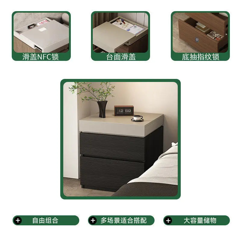 Vault Wooden Hidden-Compartment Bedside Cabinet