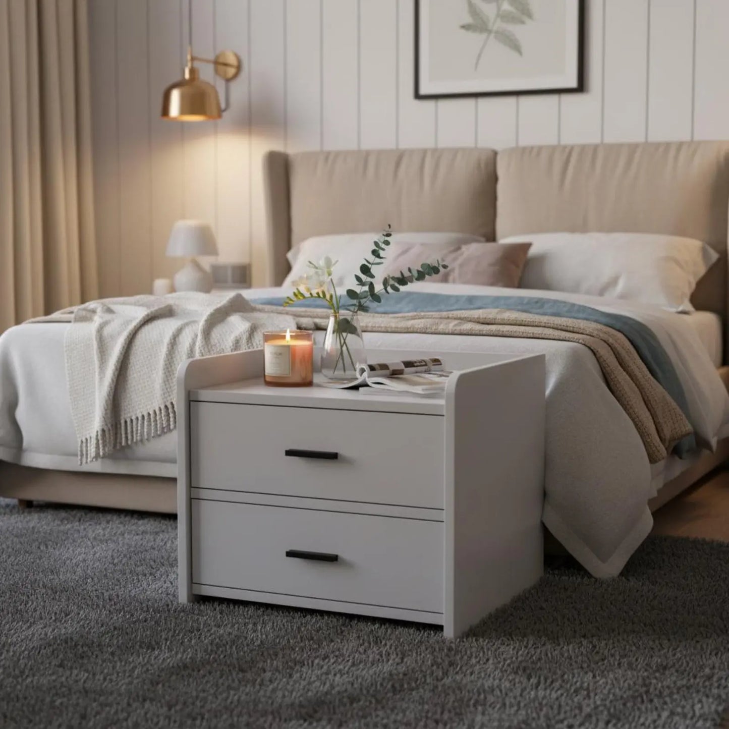 Rya Curved Rounded-Corner Nightstand