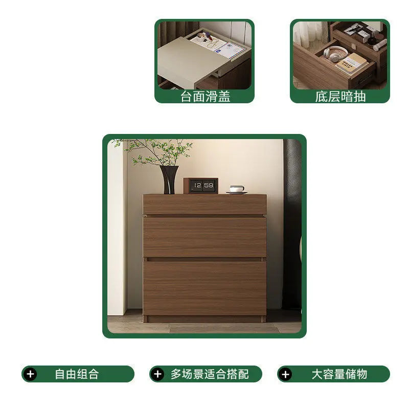 Vault Wooden Hidden-Compartment Bedside Cabinet