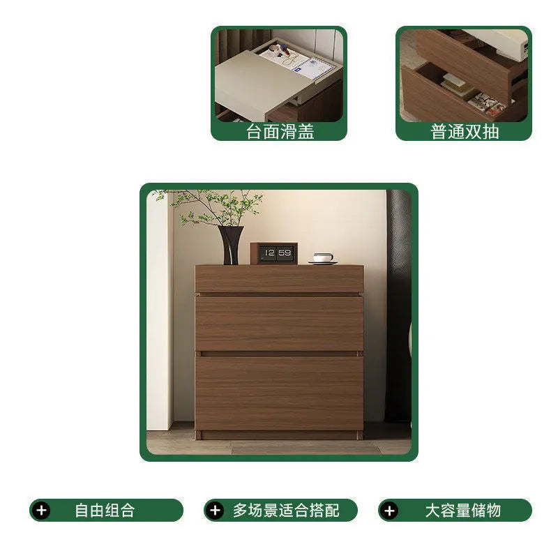 Vault Wooden Hidden-Compartment Bedside Cabinet