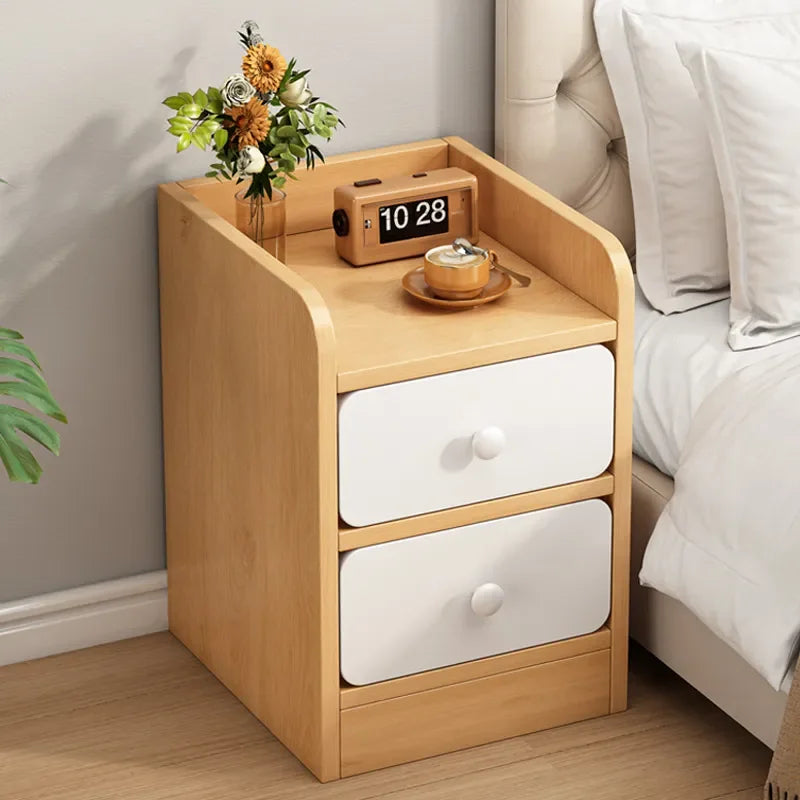 Lund Wooden Ultra-Narrow Bedside Cabinet