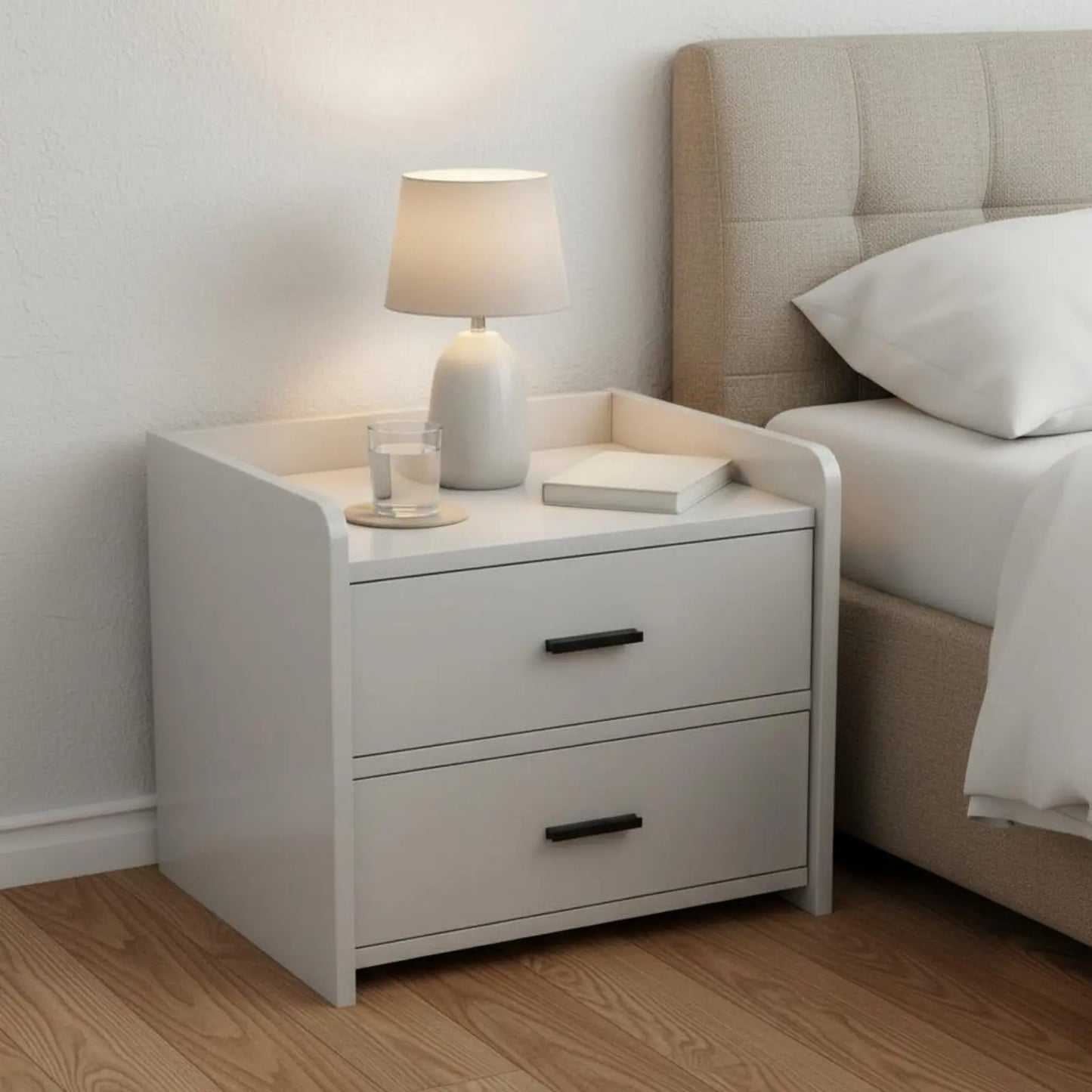 Rya Curved Rounded-Corner Nightstand