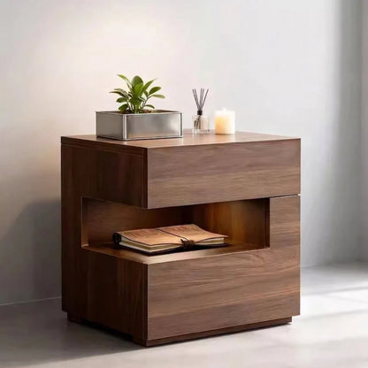 Kumo Wabi-Sabi Floating Wood Nightstand