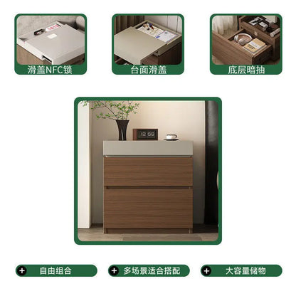 Vault Wooden Hidden-Compartment Bedside Cabinet