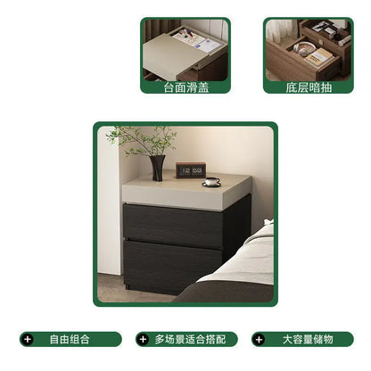Vault Wooden Hidden-Compartment Bedside Cabinet