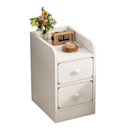 Lund Wooden Ultra-Narrow Bedside Cabinet