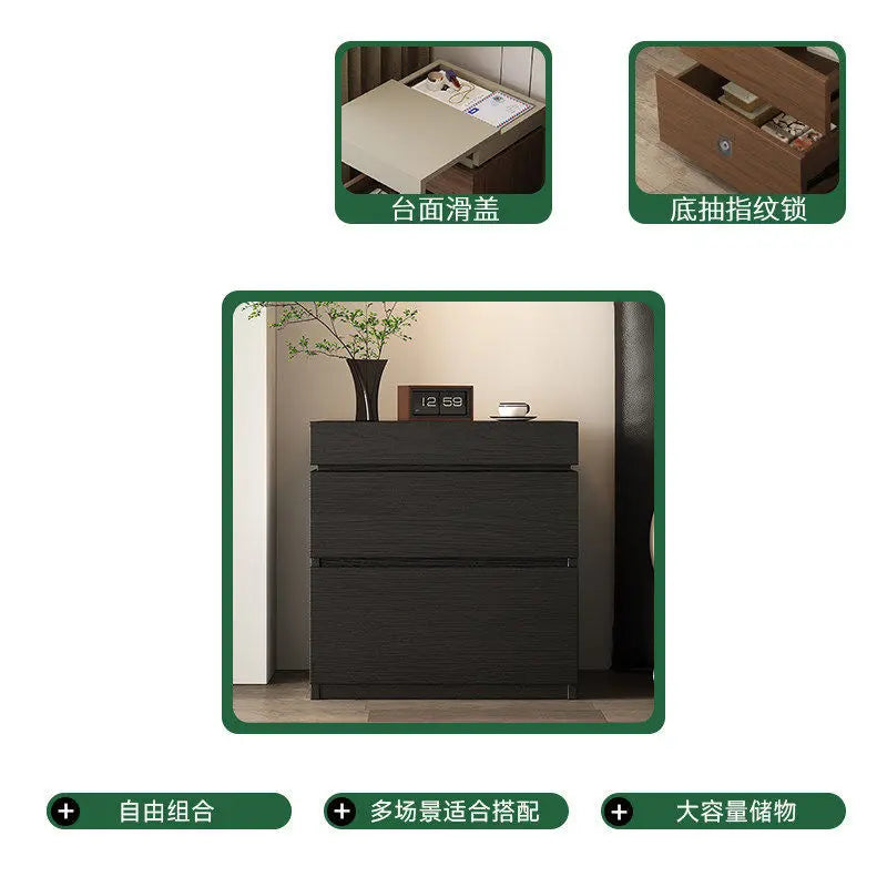 Vault Wooden Hidden-Compartment Bedside Cabinet