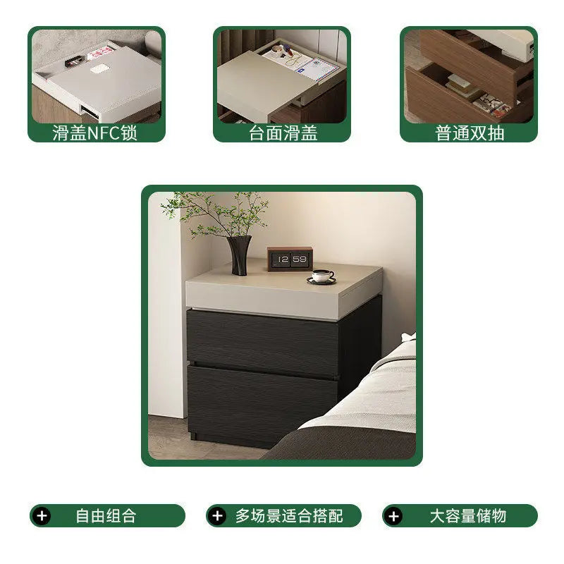 Vault Wooden Hidden-Compartment Bedside Cabinet