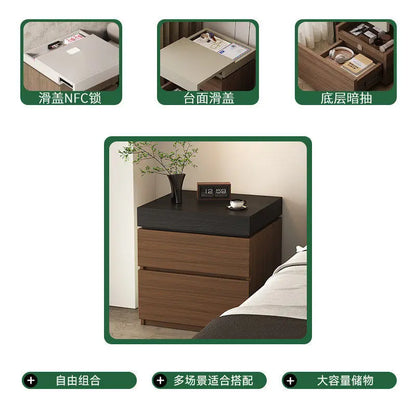 Vault Wooden Hidden-Compartment Bedside Cabinet