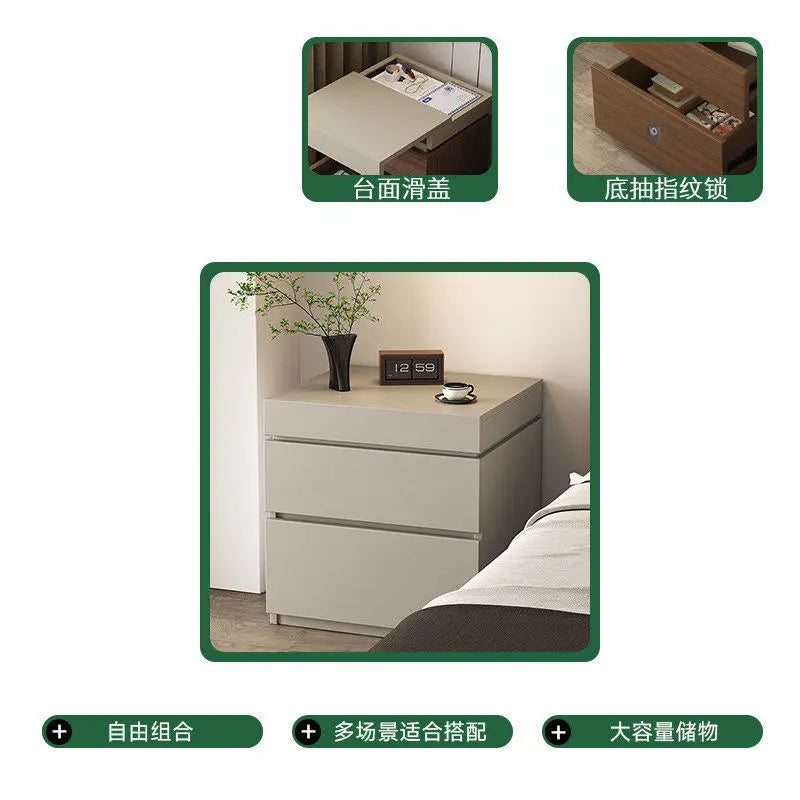 Vault Wooden Hidden-Compartment Bedside Cabinet