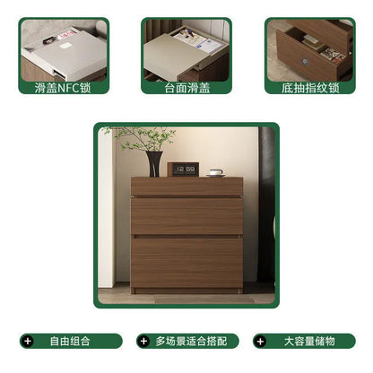 Vault Wooden Hidden-Compartment Bedside Cabinet