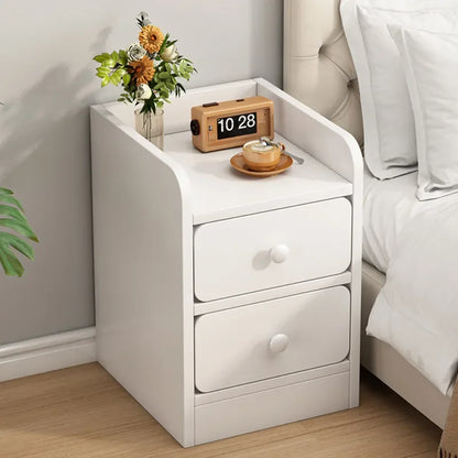 Lund Wooden Ultra-Narrow Bedside Cabinet