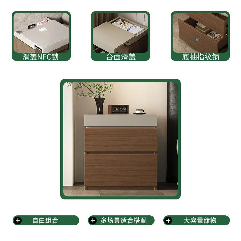 Vault Wooden Hidden-Compartment Bedside Cabinet