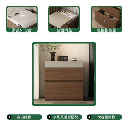 Vault Wooden Hidden-Compartment Bedside Cabinet