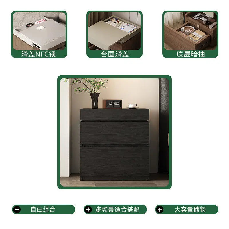 Vault Wooden Hidden-Compartment Bedside Cabinet