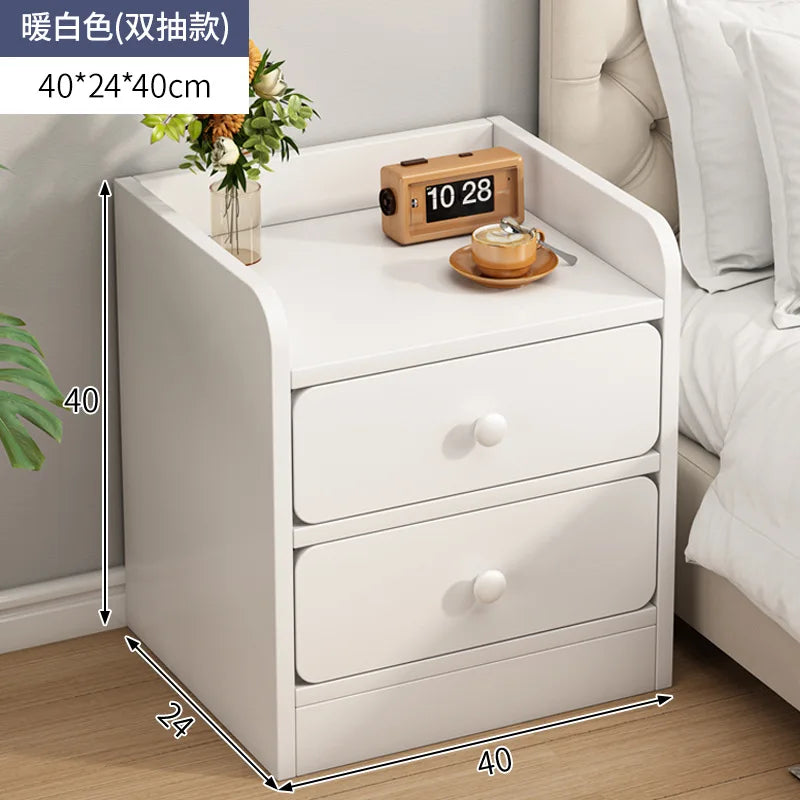 Lund Wooden Ultra-Narrow Bedside Cabinet