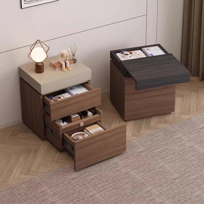 Vault Wooden Hidden-Compartment Bedside Cabinet