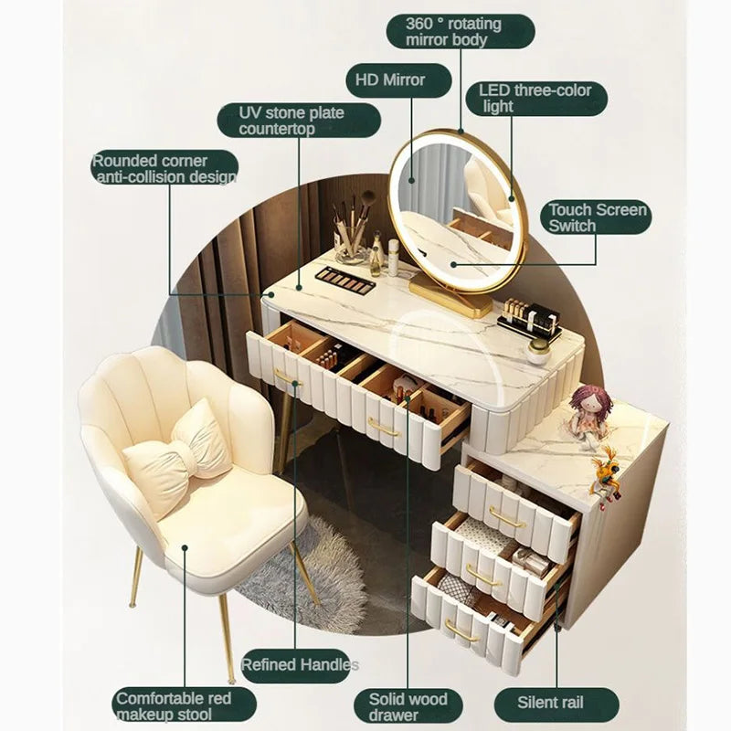 Lumi Elegant Illuminated Vanity Table