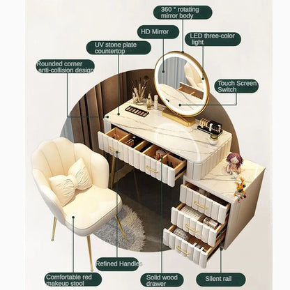 Lumi Elegant Illuminated Vanity Table