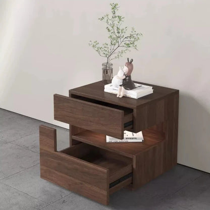 Kumo Wabi-Sabi Floating Wood Nightstand