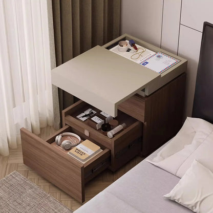 Vault Wooden Hidden-Compartment Bedside Cabinet