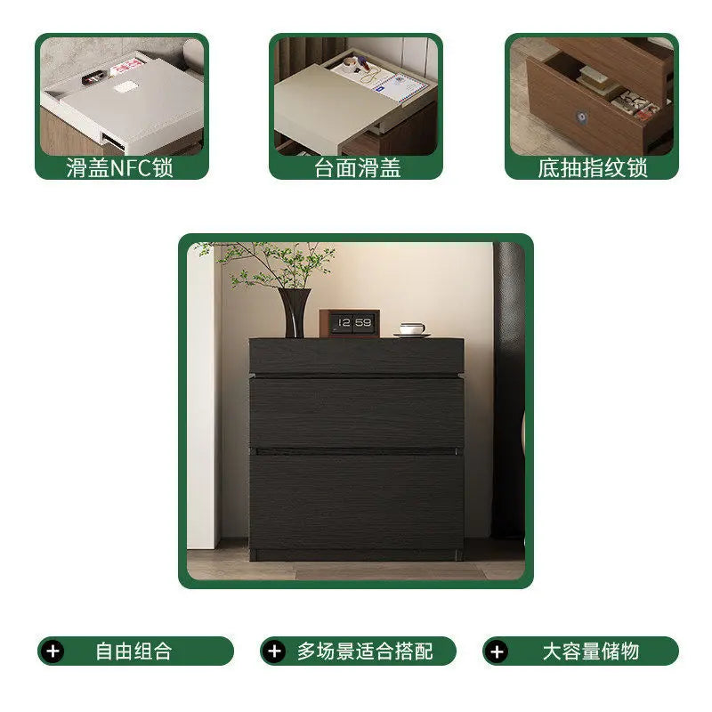 Vault Wooden Hidden-Compartment Bedside Cabinet