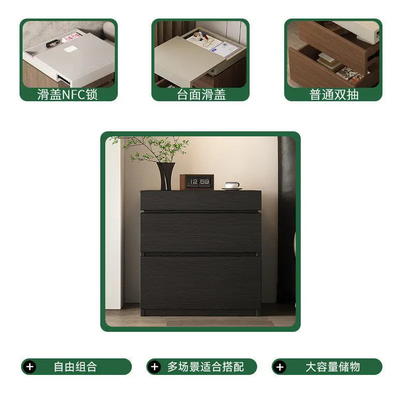 Vault Wooden Hidden-Compartment Bedside Cabinet