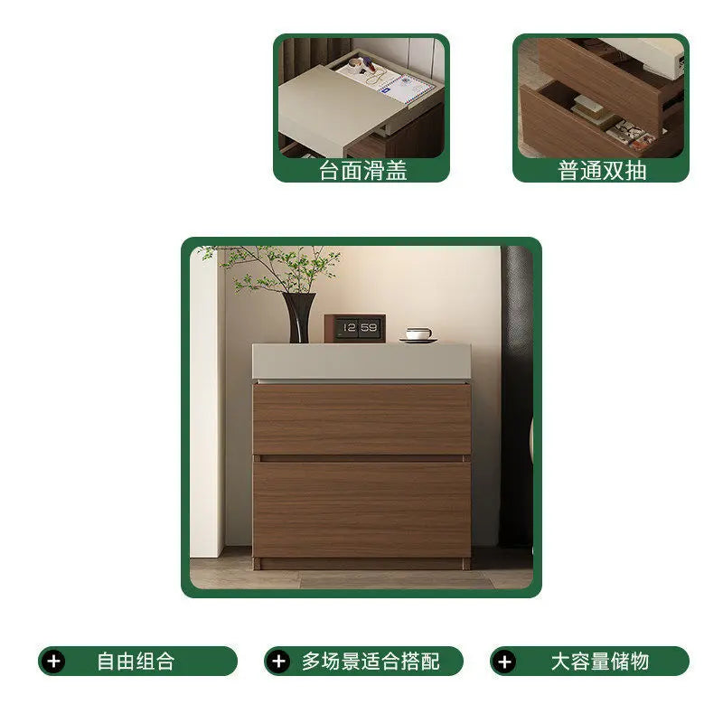Vault Wooden Hidden-Compartment Bedside Cabinet