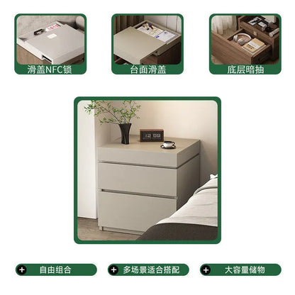Vault Wooden Hidden-Compartment Bedside Cabinet